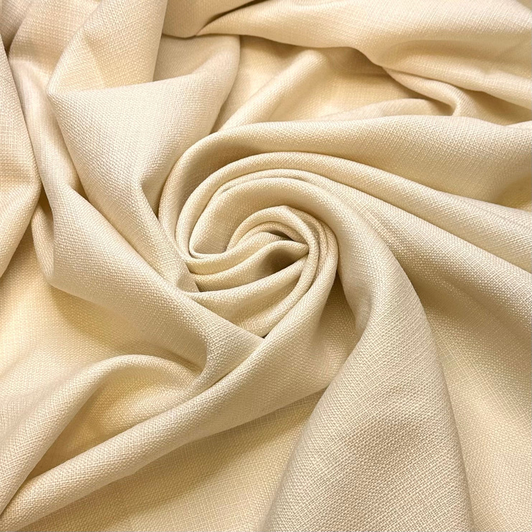 Bald Eagle Sighting - Basket Weave Acrylic Woven - Cream/White - 1.4M Bundle - True Deadstock fabric Fabric by private - Sustainable Textile | FABCYCLE