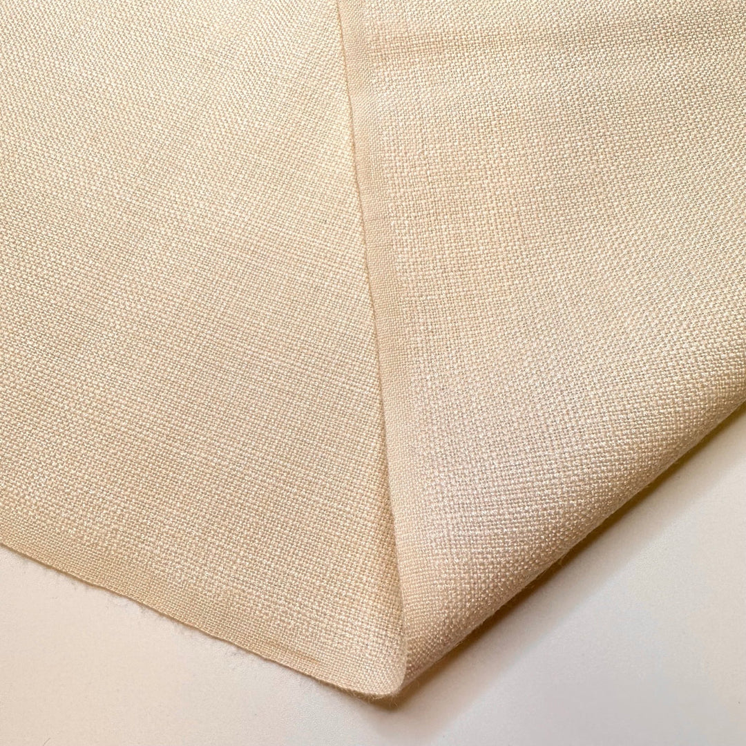 Bald Eagle Sighting - Basket Weave Acrylic Woven - Cream/White - 1.4M Bundle - True Deadstock fabric Fabric by private - Sustainable Textile | FABCYCLE