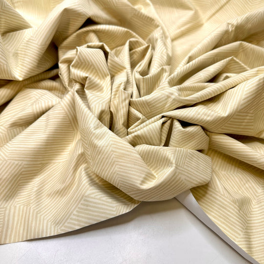 Banana Pudding - Water Resistant PU Blend Knit - Light Cream/Beige Abstract - Bundles - True Deadstock fabric Fabric by private - Sustainable Textile | FABCYCLE