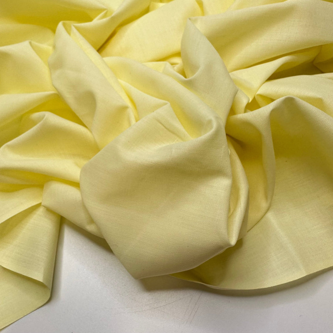 Banana Split - Cotton Blend Woven - Light Yellow - 1.1M Bundle - True Deadstock fabric Fabric by private - Sustainable Textile | FABCYCLE