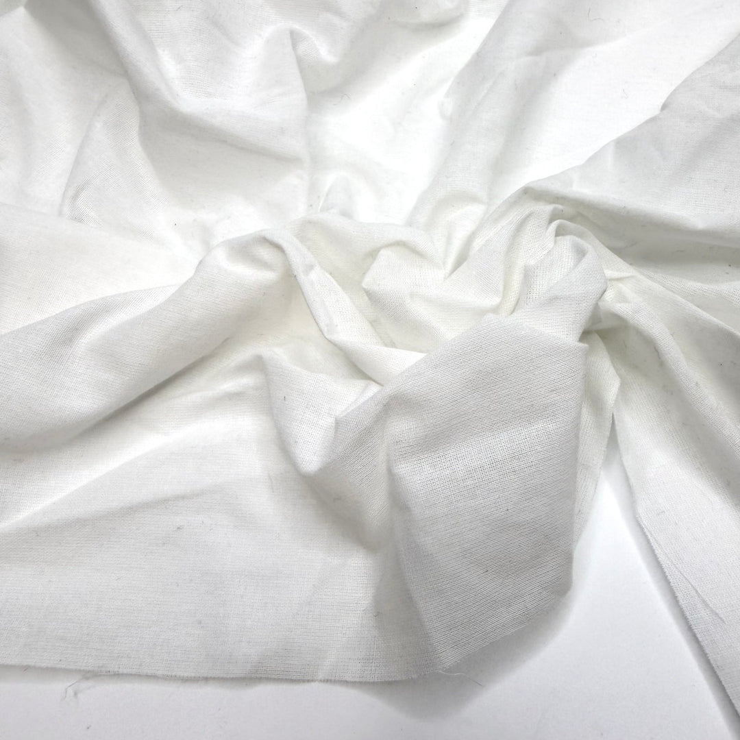 Banquet Etiquette - Iron On Interfacing Cotton Woven - White - 9M Bundle - True Deadstock fabric Fabric by private - Sustainable Textile | FABCYCLE