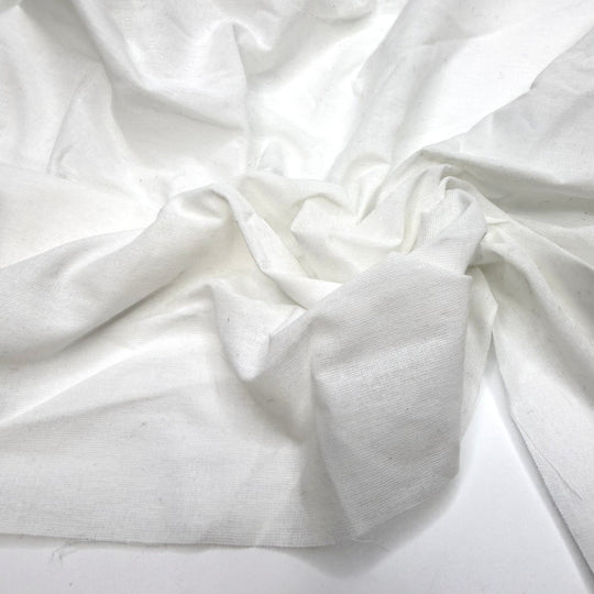 Banquet Etiquette - Iron On Interfacing Cotton Woven - White - 9M Bundle - True Deadstock fabric Fabric by private - Sustainable Textile | FABCYCLE