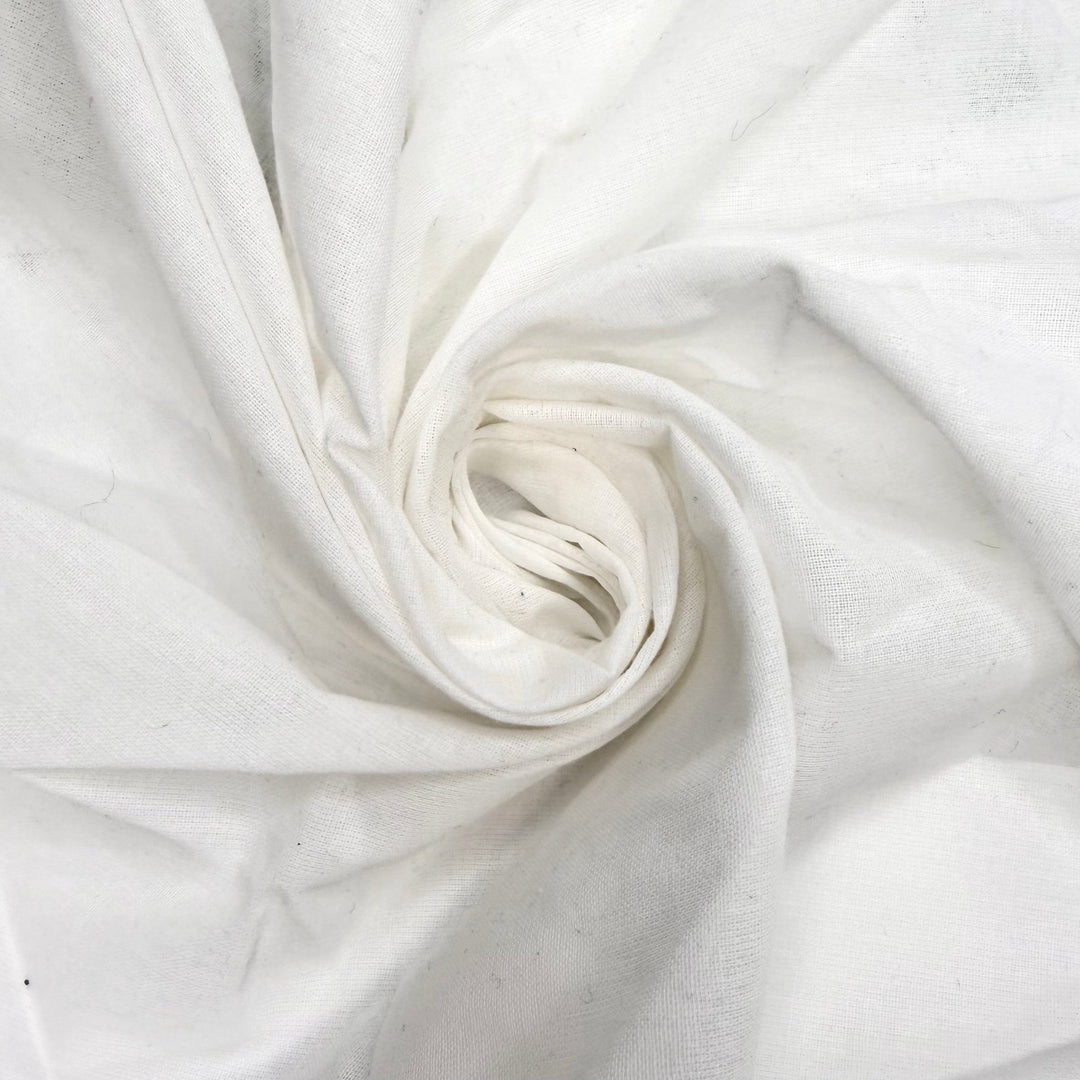 Banquet Etiquette - Iron On Interfacing Cotton Woven - White - 9M Bundle - True Deadstock fabric Fabric by private - Sustainable Textile | FABCYCLE