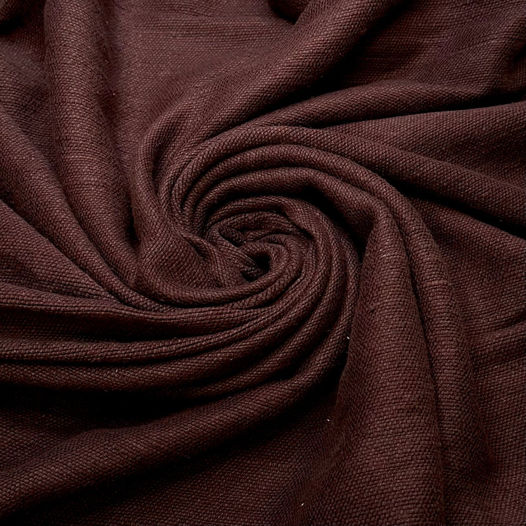 Barbie Queue - Fire Retardent Natural Blend Woven - Brown - 2M Bundle - True Deadstock fabric Fabric by private - Sustainable Textile | FABCYCLE