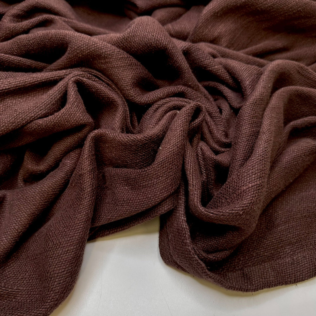 Barbie Queue - Fire Retardent Natural Blend Woven - Brown - 2M Bundle - True Deadstock fabric Fabric by private - Sustainable Textile | FABCYCLE