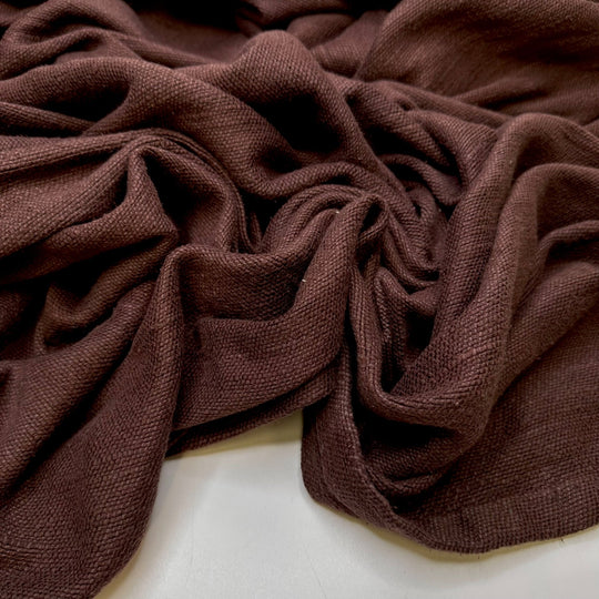 Barbie Queue - Fire Retardent Natural Blend Woven - Brown - 2M Bundle - True Deadstock fabric Fabric by private - Sustainable Textile | FABCYCLE