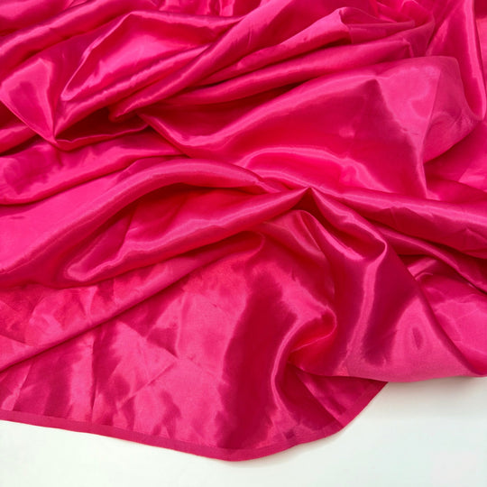 Barbie Road Trip - Satin Polyester Blend Woven - Pink - 1.2M Bundle - True Deadstock fabric Fabric by private - Sustainable Textile | FABCYCLE