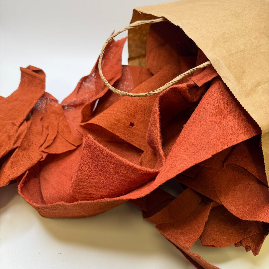 Barking At New Arrivals - Made from Bark Woven - Rust - Bundles - True Deadstock fabric Fabric by private - Sustainable Textile | FABCYCLE