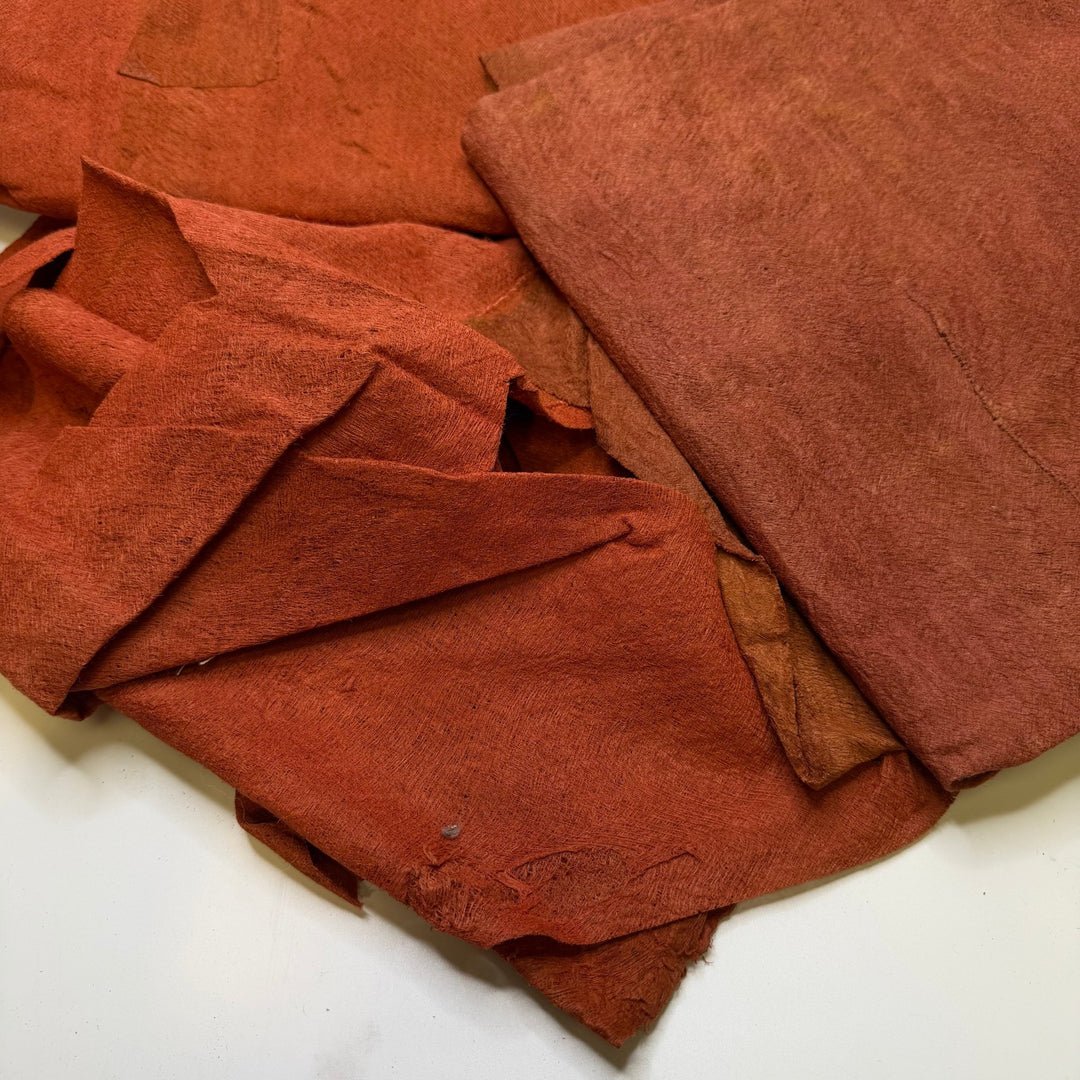 Barking At New Arrivals - Made from Bark Woven - Rust - Bundles - True Deadstock fabric Fabric by private - Sustainable Textile | FABCYCLE