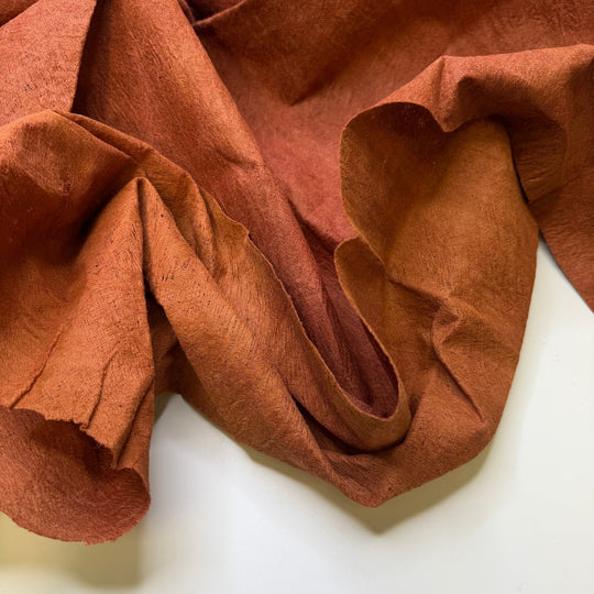 Barking At New Arrivals - Made from Bark Woven - Rust - Bundles - True Deadstock fabric Fabric by private - Sustainable Textile | FABCYCLE