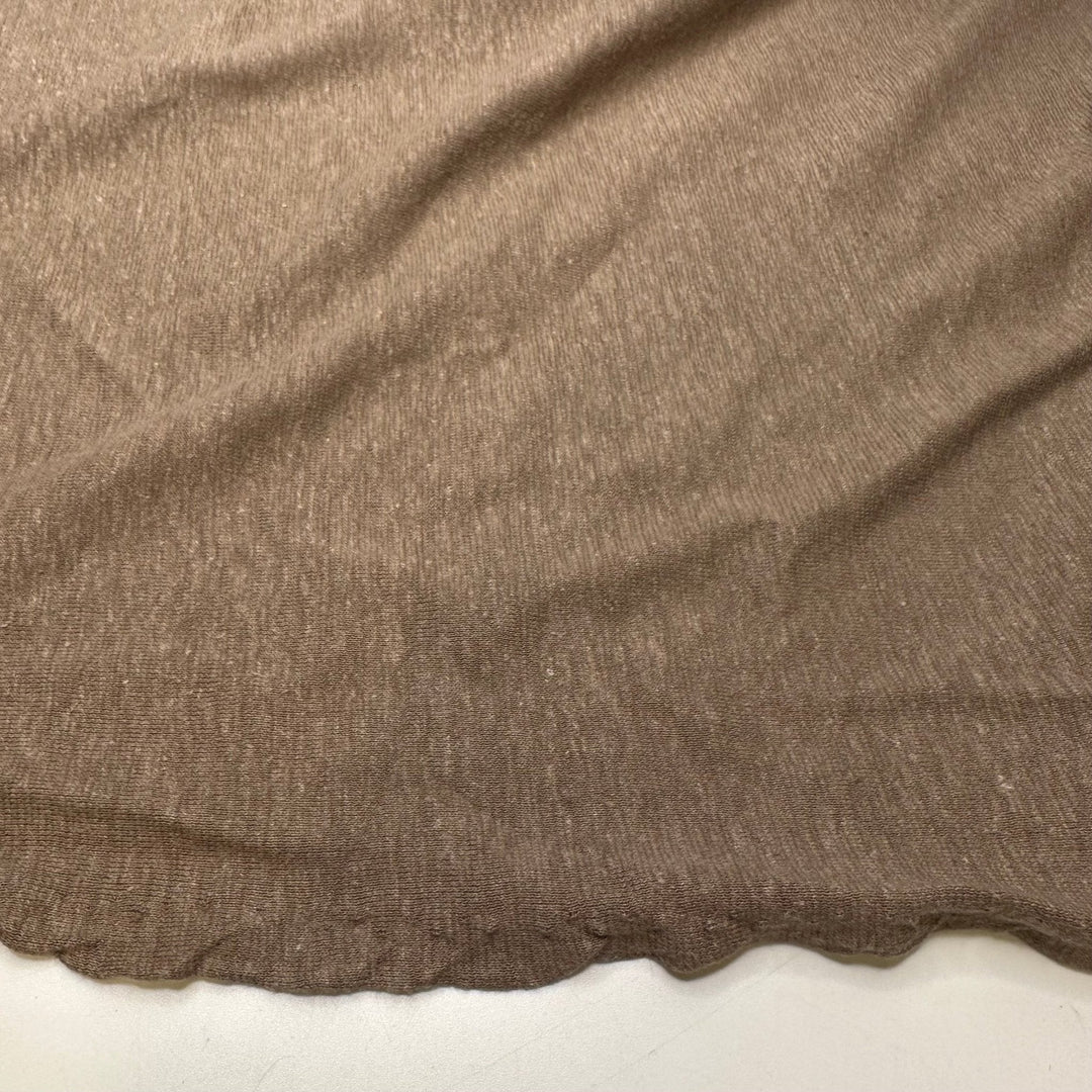 Basic But Never Boring - Jersey Linen Blend Knit - Light Brown - 1.9M Bundle - True Deadstock fabric Fabric by private - Sustainable Textile | FABCYCLE