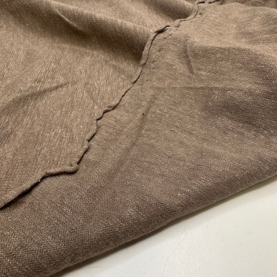 Basic But Never Boring - Jersey Linen Blend Knit - Light Brown - 1.9M Bundle - True Deadstock fabric Fabric by private - Sustainable Textile | FABCYCLE