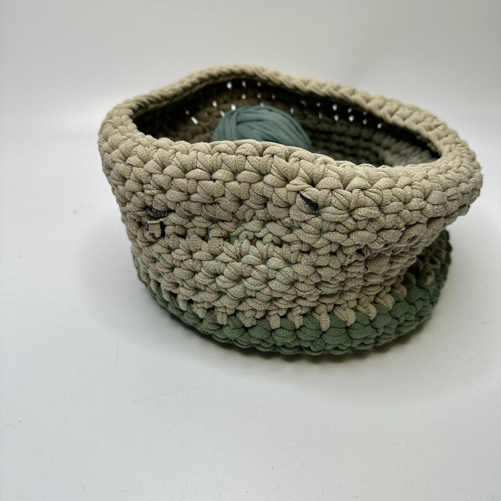 Basket Project Yarn - Grey/Green - Individual - True Deadstock supplies Fabric by private - Sustainable Textile | FABCYCLE