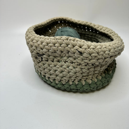 Basket Project Yarn - Grey/Green - Individual - True Deadstock supplies Fabric by private - Sustainable Textile | FABCYCLE