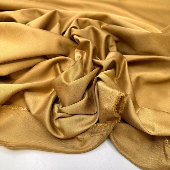 Basking In The Sunlight - Poly Woven - Gold - 2.45M Bundle - True Deadstock fabric Fabric by private - Sustainable Textile | FABCYCLE