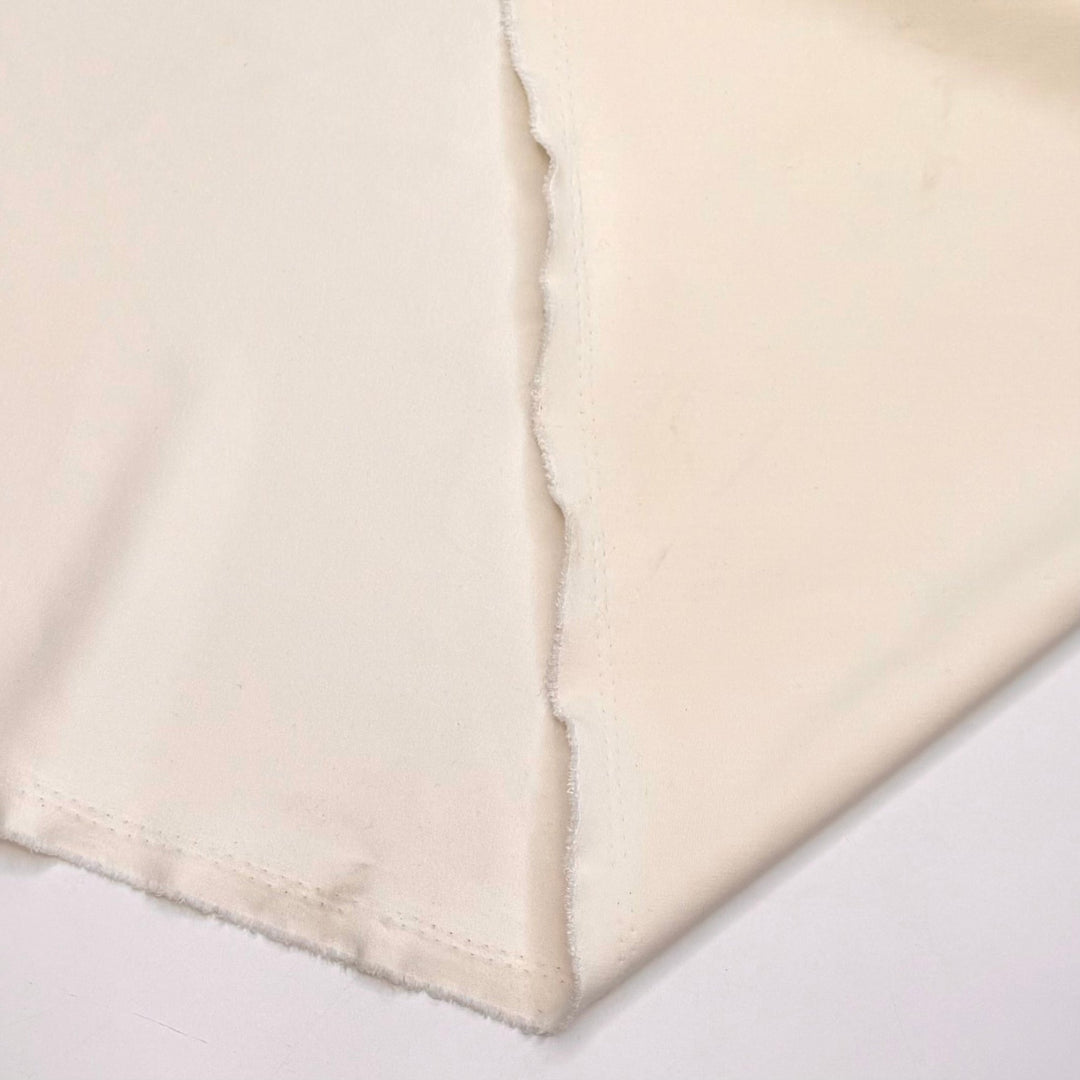Beach Day - Mini Scuba Like Double Cloth Knit Poly/Rayon - Cream - 2.8M Bundle - True Deadstock fabric Fabric by private - Sustainable Textile | FABCYCLE