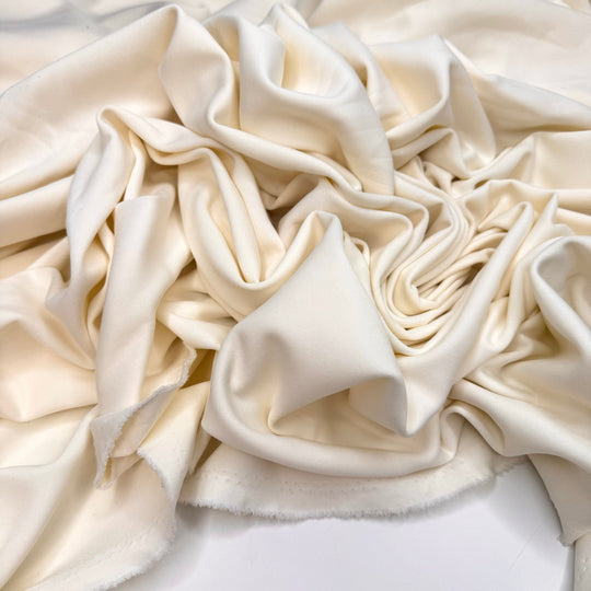 Beach Day - Mini Scuba Like Double Cloth Knit Poly/Rayon - Cream - 2.8M Bundle - True Deadstock fabric Fabric by private - Sustainable Textile | FABCYCLE