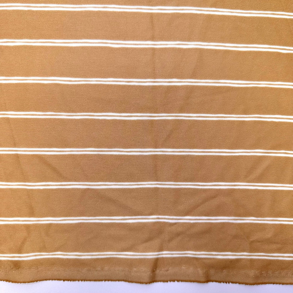 Beach Festival - Vintage Jersey Poly Knit - Gold/Cream Stripes - 1.15M Bundle - True Deadstock fabric Fabric by private - Sustainable Textile | FABCYCLE