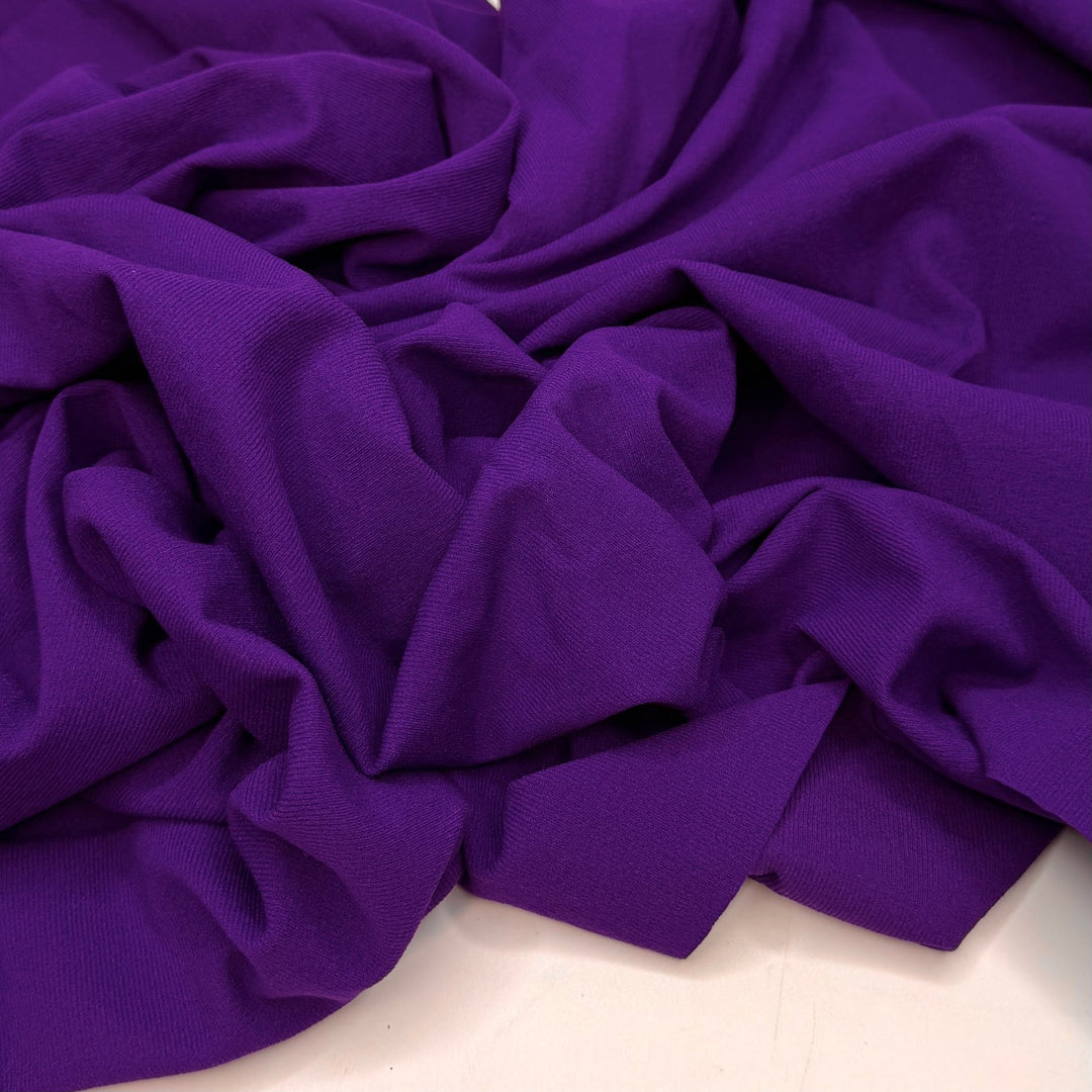 Beach Games - Rib Knit Polyester Blend Knit - Purple - 1M Bundle - True Deadstock fabric Fabric by private - Sustainable Textile | FABCYCLE