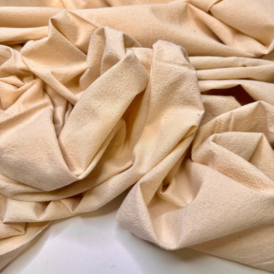 Beach Homestead - Unbleached/Undyed Cotton Woven - Light Beige - 1.2M Bundle - True Deadstock fabric Fabric by private - Sustainable Textile | FABCYCLE