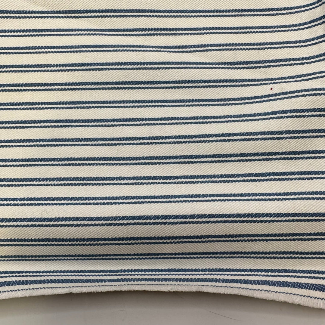 Beach House Vibes - Twill Weave Cotton Blend Woven - Light White/Blue Stripes - 0.6M Bundle - True Deadstock fabric Fabric by private - Sustainable Textile | FABCYCLE