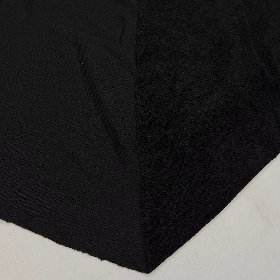 Beach Towel - French Terry Poly/Viscose Rayon Knit - Black - 1.3M Bundle - True Deadstock fabric Fabric by private - Sustainable Textile | FABCYCLE