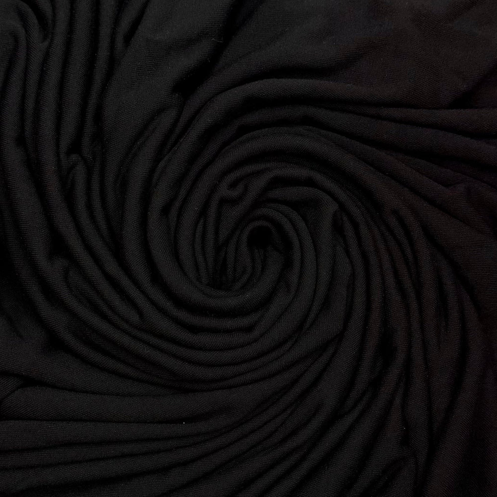 Beach Towel - French Terry Poly/Viscose Rayon Knit - Black - 1.3M Bundle - True Deadstock fabric Fabric by private - Sustainable Textile | FABCYCLE