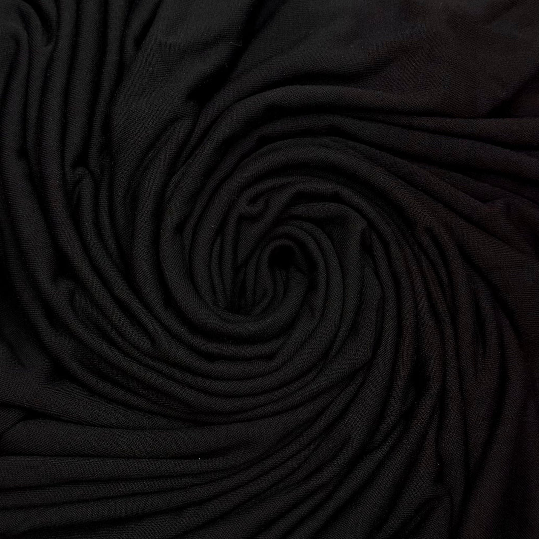 Beach Towel - French Terry Poly/Viscose Rayon Knit - Black - 1.3M Bundle - True Deadstock fabric Fabric by private - Sustainable Textile | FABCYCLE