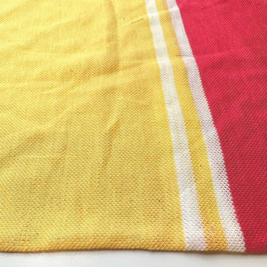 Beach Towel - Tubular Synthetic Blend Knit - Yellow Multi Stripes - 1.15M Bundle - True Deadstock fabric Fabric by private - Sustainable Textile | FABCYCLE