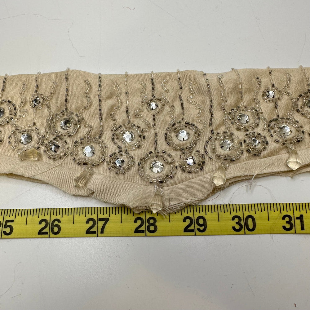 Beaded Belt - Light Beige Multi - Individual - True Deadstock supplies Fabric by private - Sustainable Textile | FABCYCLE