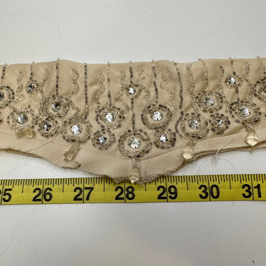 Beaded Belt - Light Beige Multi - Individual - True Deadstock supplies Fabric by private - Sustainable Textile | FABCYCLE