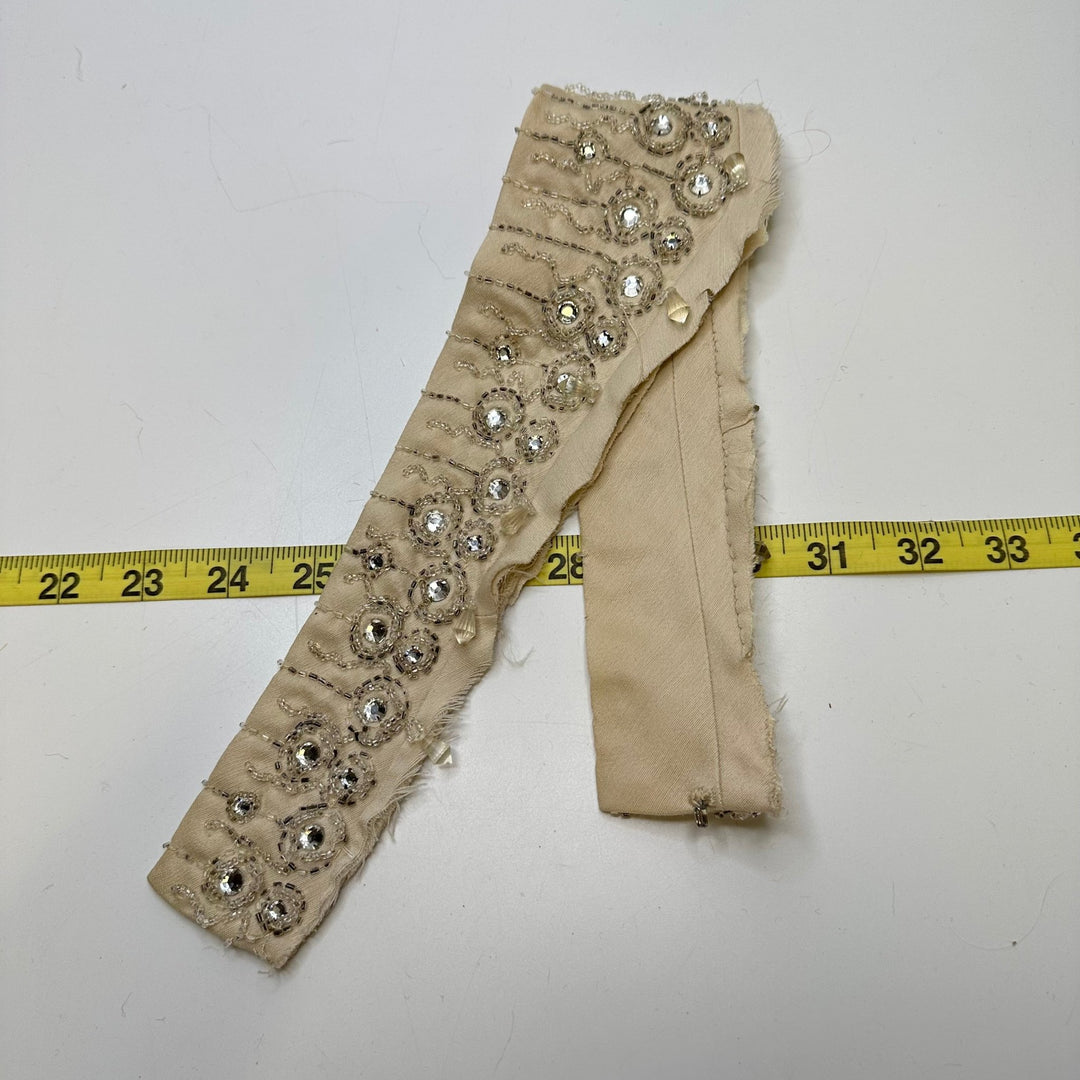 Beaded Belt - Light Beige Multi - Individual - True Deadstock supplies Fabric by private - Sustainable Textile | FABCYCLE