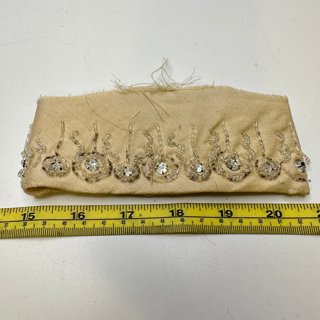 Beaded Cuff Accessories - Beige - Individual - True Deadstock supplies Fabric by private - Sustainable Textile | FABCYCLE
