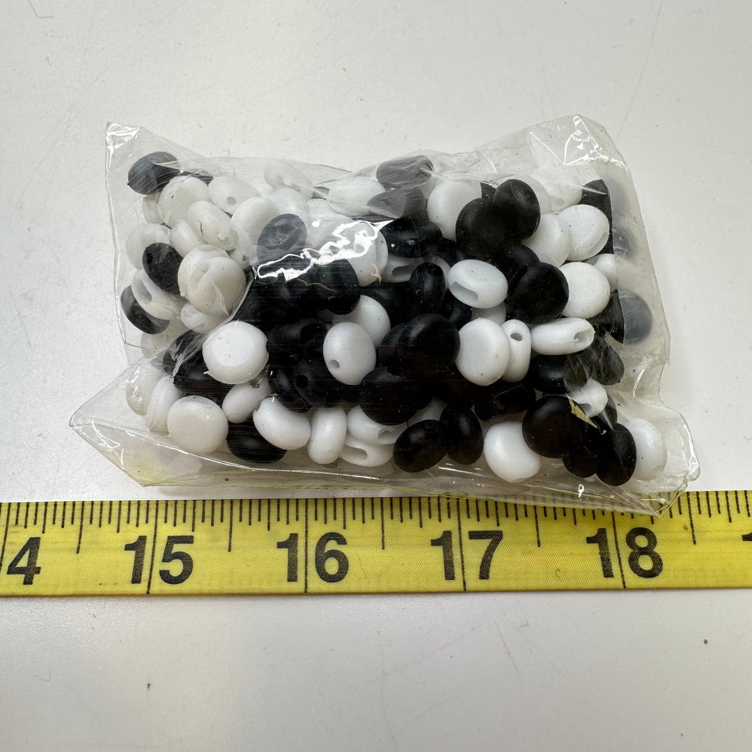 Beads - Black/White - 100 Pack - True Deadstock supplies Fabric by private - Sustainable Textile | FABCYCLE
