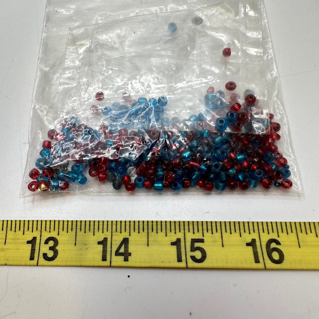 Beads - Blue/Red - 150 Pack - True Deadstock supplies Fabric by private - Sustainable Textile | FABCYCLE