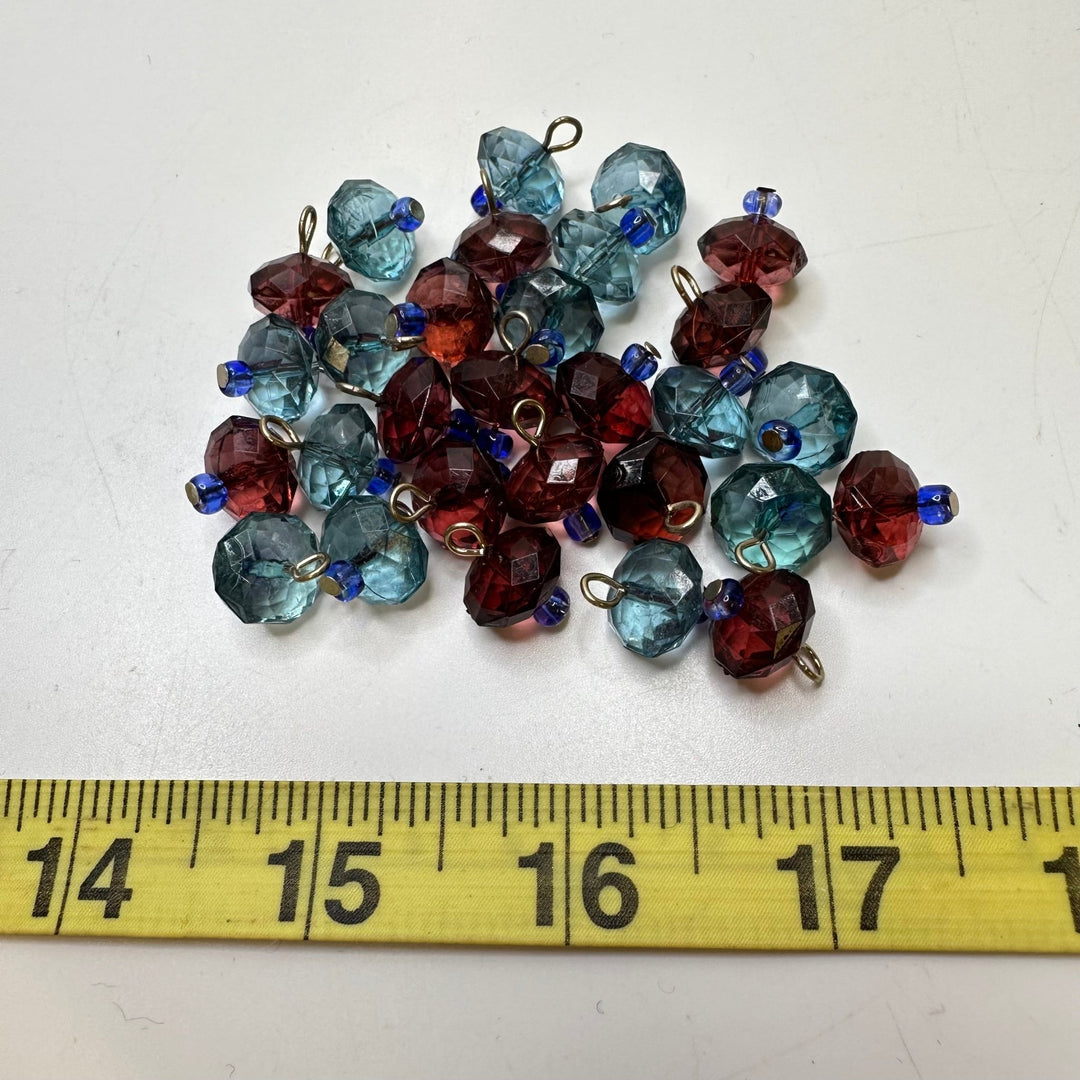 Beads - Blue/Red - 20 Pack - True Deadstock supplies Fabric by private - Sustainable Textile | FABCYCLE