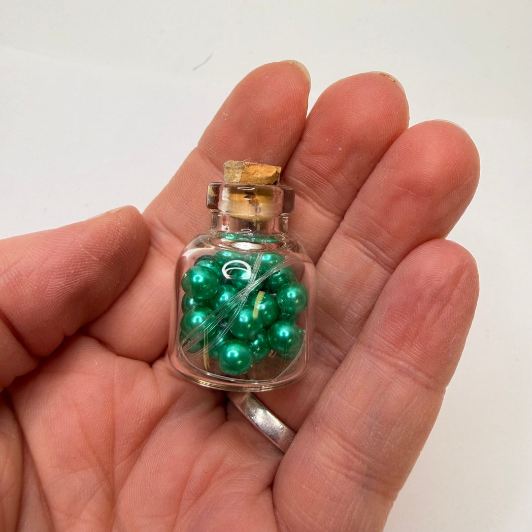 Beads In A Bottle Beads - Green - 10 Pack - True Deadstock supplies Fabric by private - Sustainable Textile | FABCYCLE