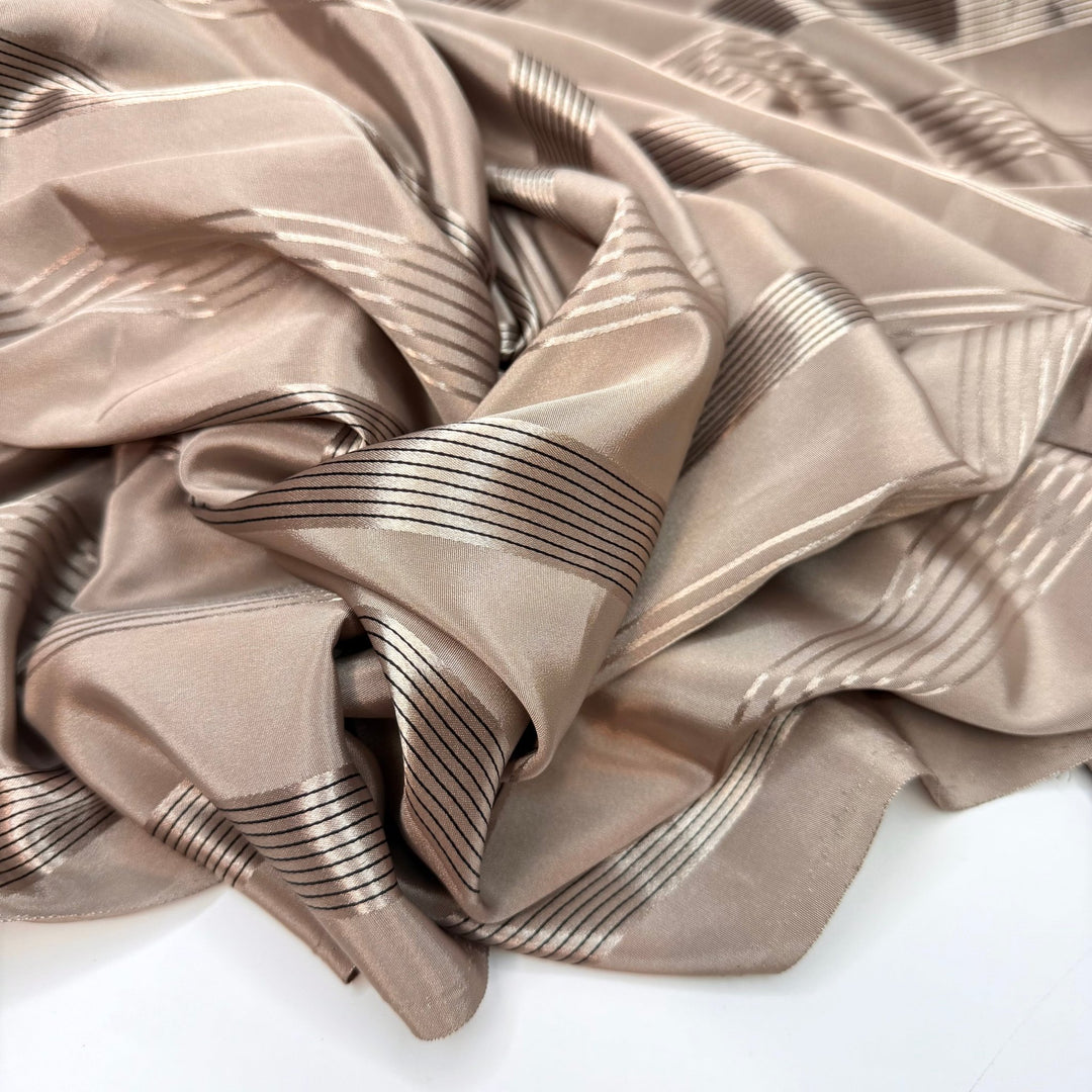 Beanie Baby Craze - Polyester Blend Woven - Grey Stripes - 1.7M Bundle - True Deadstock fabric Fabric by private - Sustainable Textile | FABCYCLE