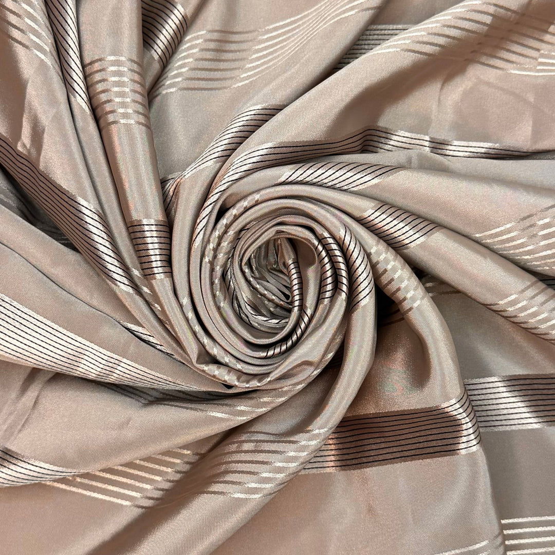 Beanie Baby Craze - Polyester Blend Woven - Grey Stripes - 1.7M Bundle - True Deadstock fabric Fabric by private - Sustainable Textile | FABCYCLE