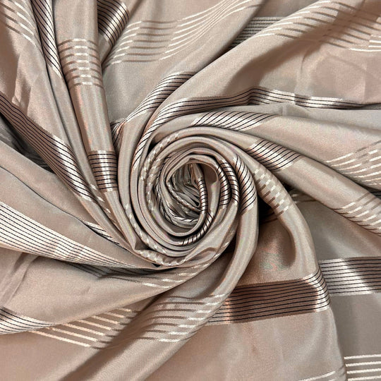 Beanie Baby Craze - Polyester Blend Woven - Grey Stripes - 1.7M Bundle - True Deadstock fabric Fabric by private - Sustainable Textile | FABCYCLE