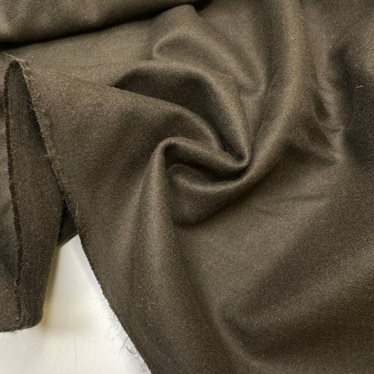 Bear Hug - Brushed Poly/Spandex Woven - Dark Olive Green - 1.2M Bundle - True Deadstock fabric Fabric by private - Sustainable Textile | FABCYCLE