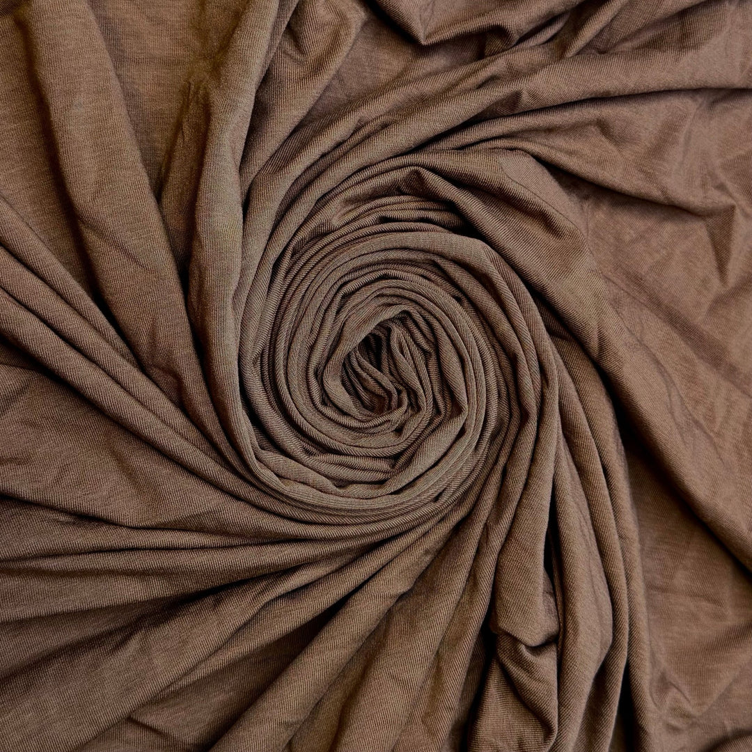 Bears Emerge From Hibernation - Jersey Bamboo Blend Knit - Beige - 0.85M Bundle - True Deadstock fabric Fabric by private - Sustainable Textile | FABCYCLE