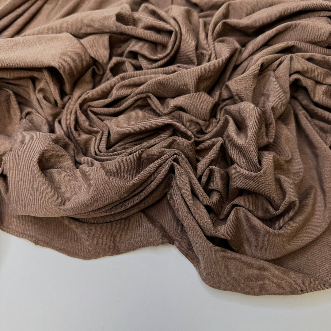 Bears Emerge From Hibernation - Jersey Bamboo Blend Knit - Beige - 0.85M Bundle - True Deadstock fabric Fabric by private - Sustainable Textile | FABCYCLE