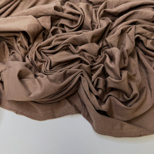 Bears Emerge From Hibernation - Jersey Bamboo Blend Knit - Beige - 0.85M Bundle - True Deadstock fabric Fabric by private - Sustainable Textile | FABCYCLE