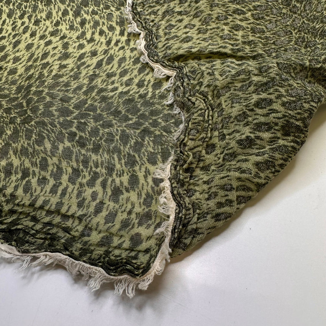 Becoming A Party Animal - Crepe Cotton Blend Woven - Green Animal Print - 3.3M Bundle - True Deadstock fabric Fabric by private - Sustainable Textile | FABCYCLE