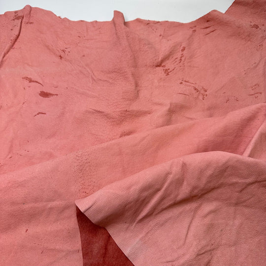 Bed Of Roses - Leather Woven - Pink - 0.65M Bundle - True Deadstock fabric Fabric by private - Sustainable Textile | FABCYCLE
