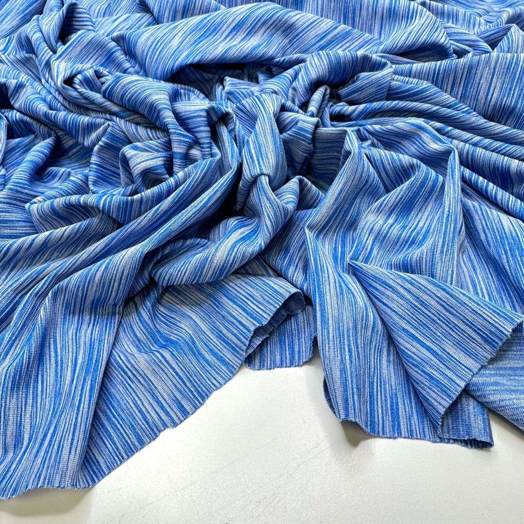 Beetle Wing Sequins - Jersey Polyester Blend Knit - Grey/Blue - Bundles - True Deadstock fabric Fabric by private - Sustainable Textile | FABCYCLE
