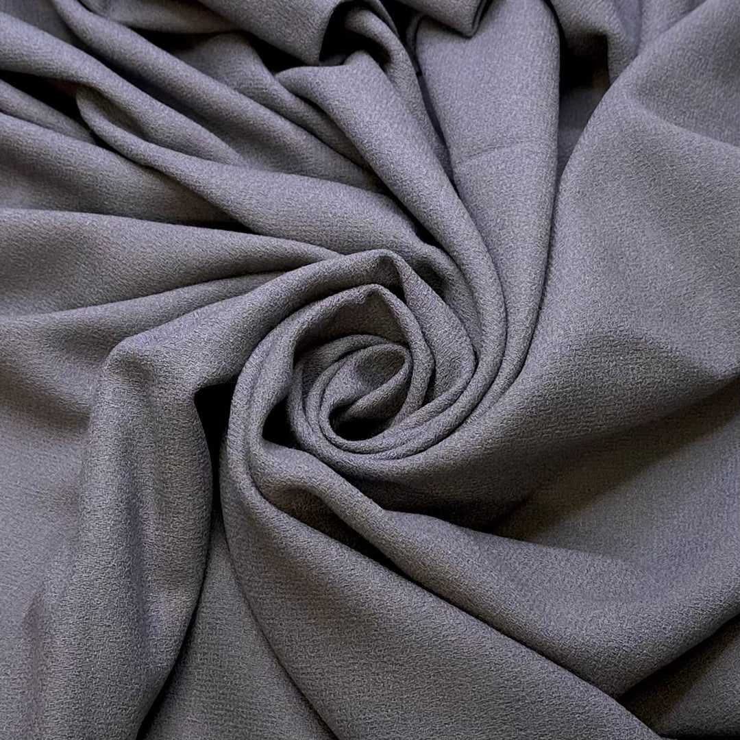 Before The Thunder - Crepe Virgin Wool Woven - Grey - 2.7M Bundle - True Deadstock fabric Fabric by private - Sustainable Textile | FABCYCLE