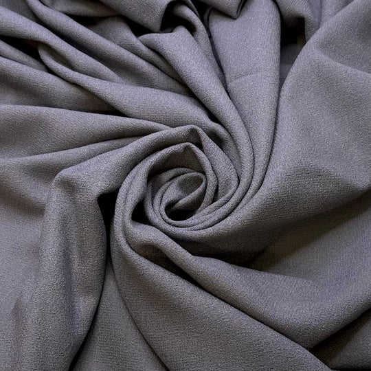 Before The Thunder - Crepe Virgin Wool Woven - Grey - 2.7M Bundle - True Deadstock fabric Fabric by private - Sustainable Textile | FABCYCLE