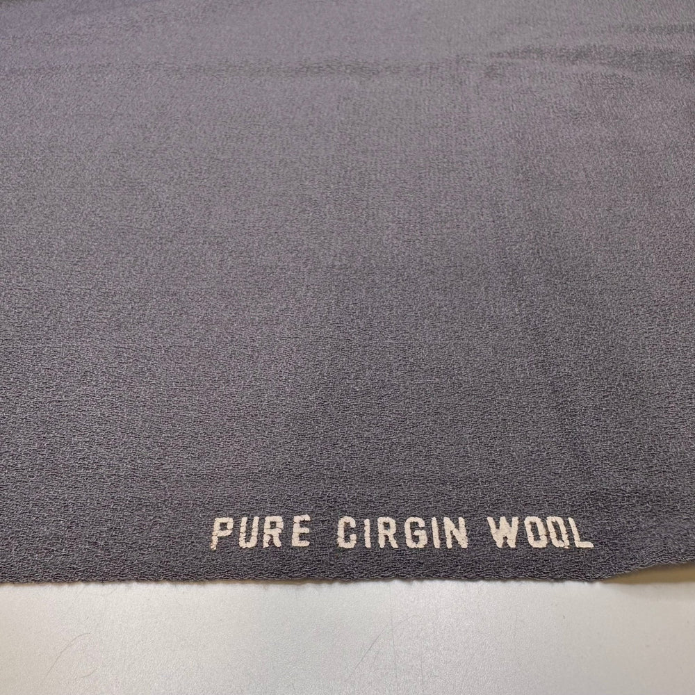 Before The Thunder - Crepe Virgin Wool Woven - Grey - 2.7M Bundle - True Deadstock fabric Fabric by private - Sustainable Textile | FABCYCLE